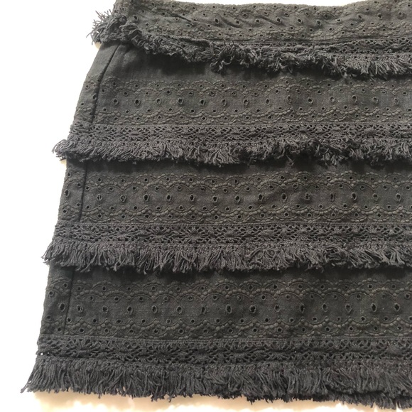 Anthropologie HD in Paris Tiered Fringe Skirt - Picture 2 of 8